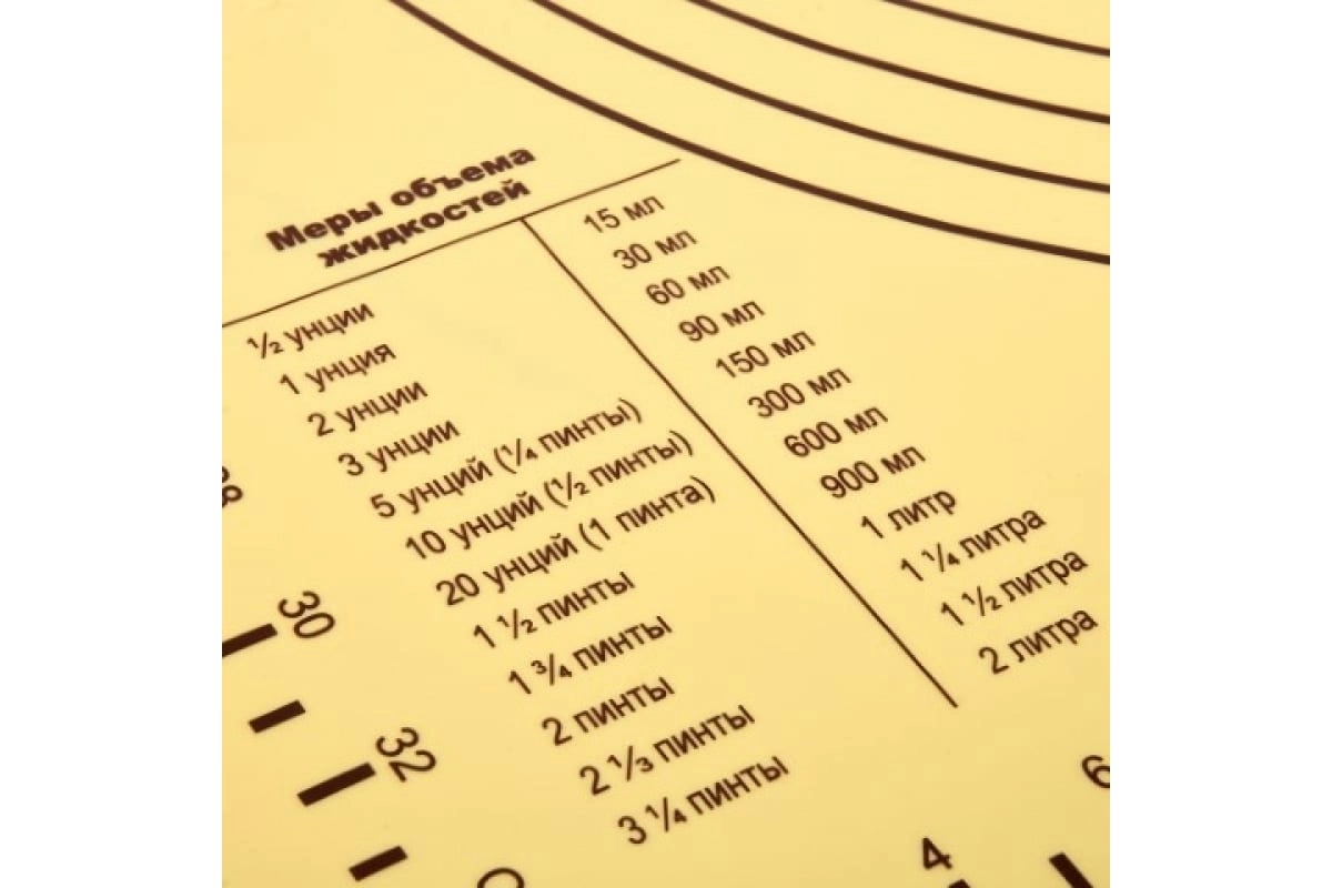 Силиконовый кулинарный коврик MARMITON со шкалой, с рисунком, 49,5х40 см 16179 narxi