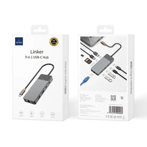 Хаб WiWU A923RPT Hub 9 in 1 рассрочка