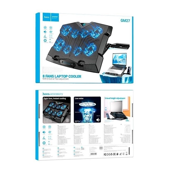 Hoco GM27 noutbuk uchun qora sovituvchi taglik bo'lib to'lash