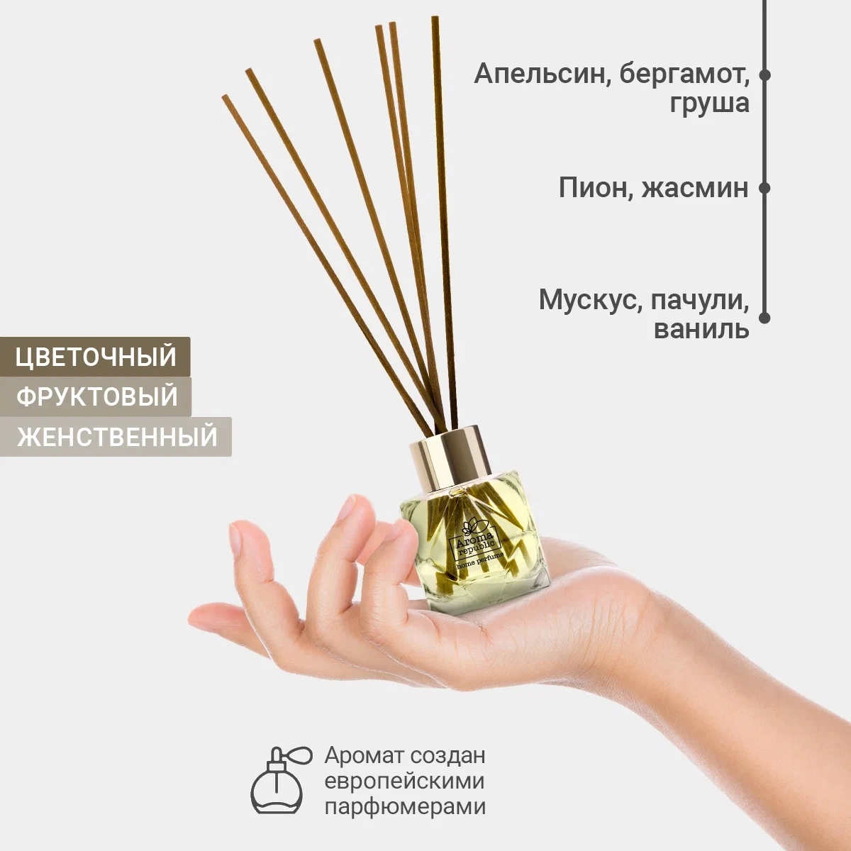 Ароматический диффузор в стеклянном флаконе Aroma Republic  Ароматический диффузор в стеклянном флаконе Aroma Republic "№52 Parisian chic" 30 мл цена