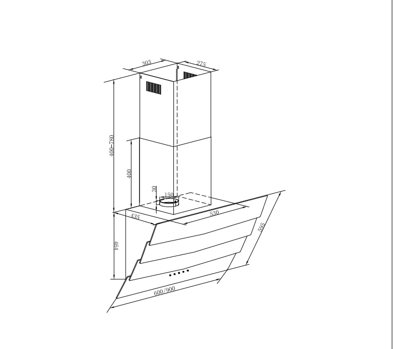 Вытяжка Hofmann STEP H90 недорого