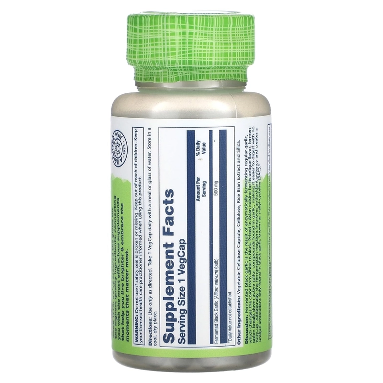 Solaray, True Herbs, черный чеснок, ферментированный, 500 мг, 50 вегетарианских капсул (98637) недорого