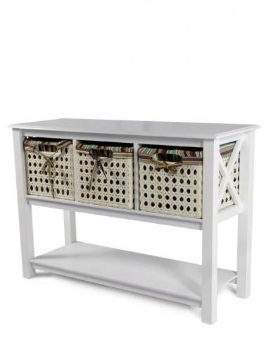 КОНСОЛЬНЫЙ СТОЛ AMADEUS с 3-мя плетенными корзинами купить