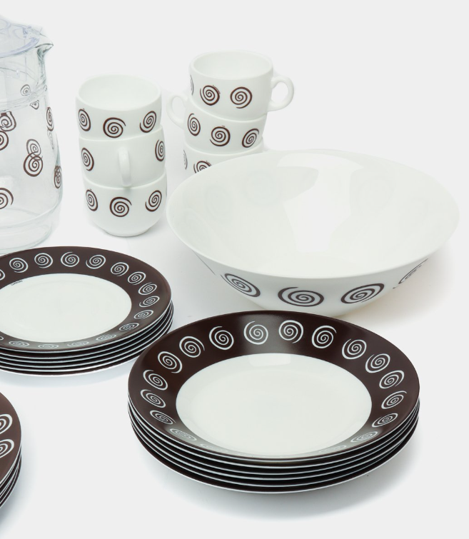 Kechki ovqat to'plami Luminarc Sirocco Brown 46 dona arzon