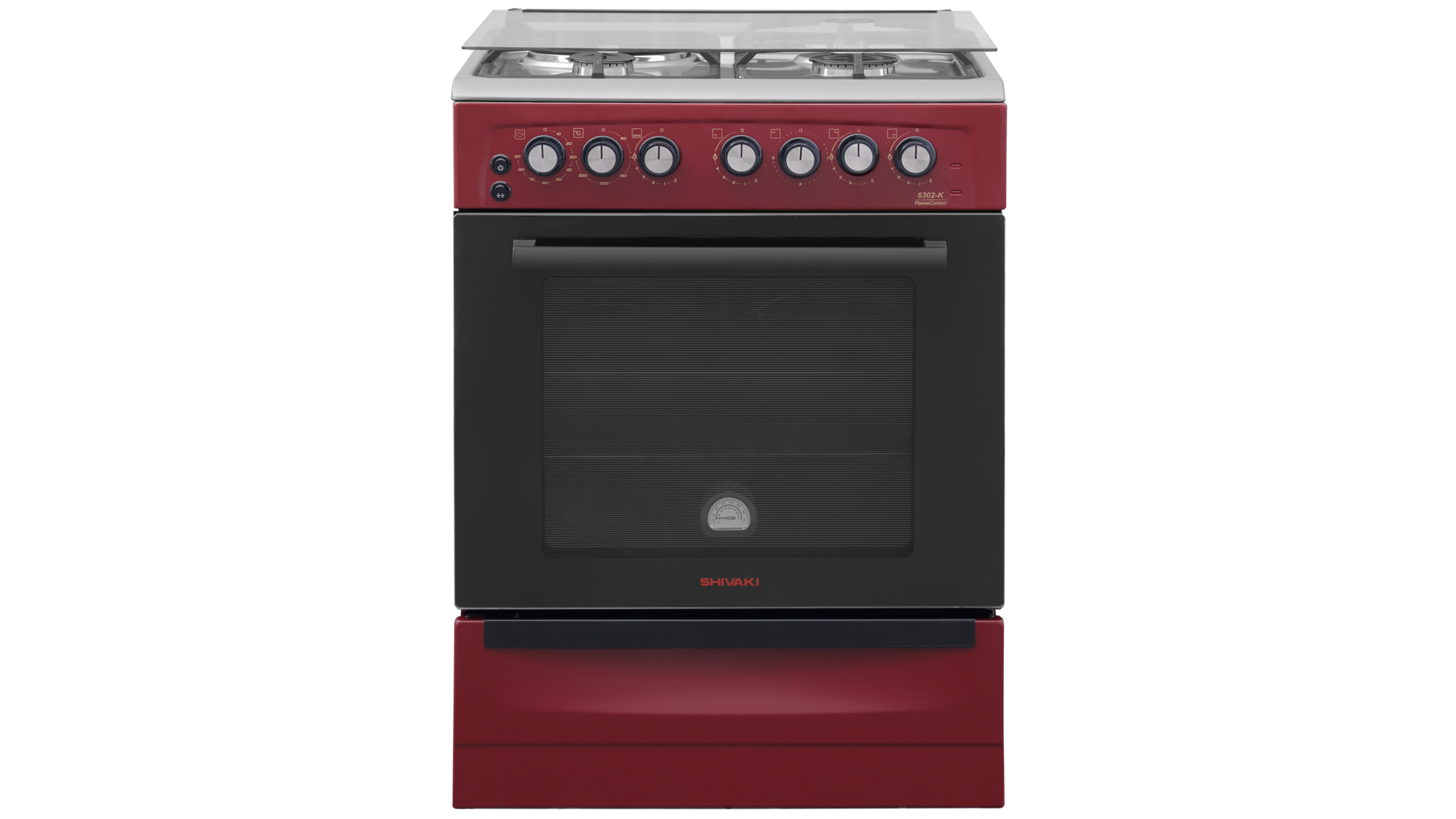 Shivaki 6302-K GK Burgundy elektr+gaz plitasi O'zbekistonda