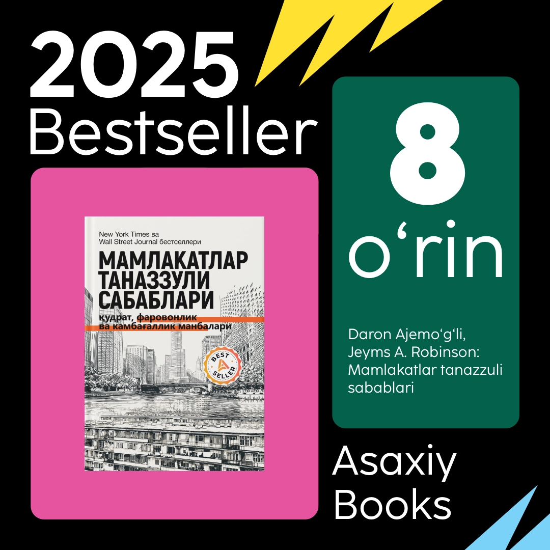 "Asaxiy Books yil bestsellerlari 2025" to&lsquo;plami - uygacha yetkazish bepul! rasm bilan