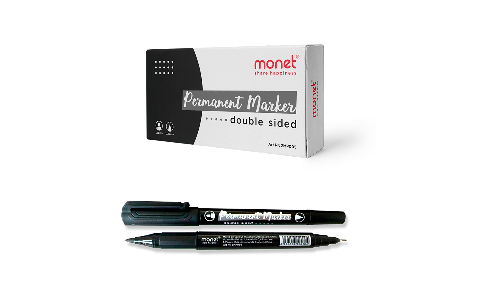 Monet CD маркер двусторонний черный 2MP005 (шт) купить