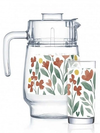 Кувшин и стаканы LUMINARC Alvis Red 1+6 недорого