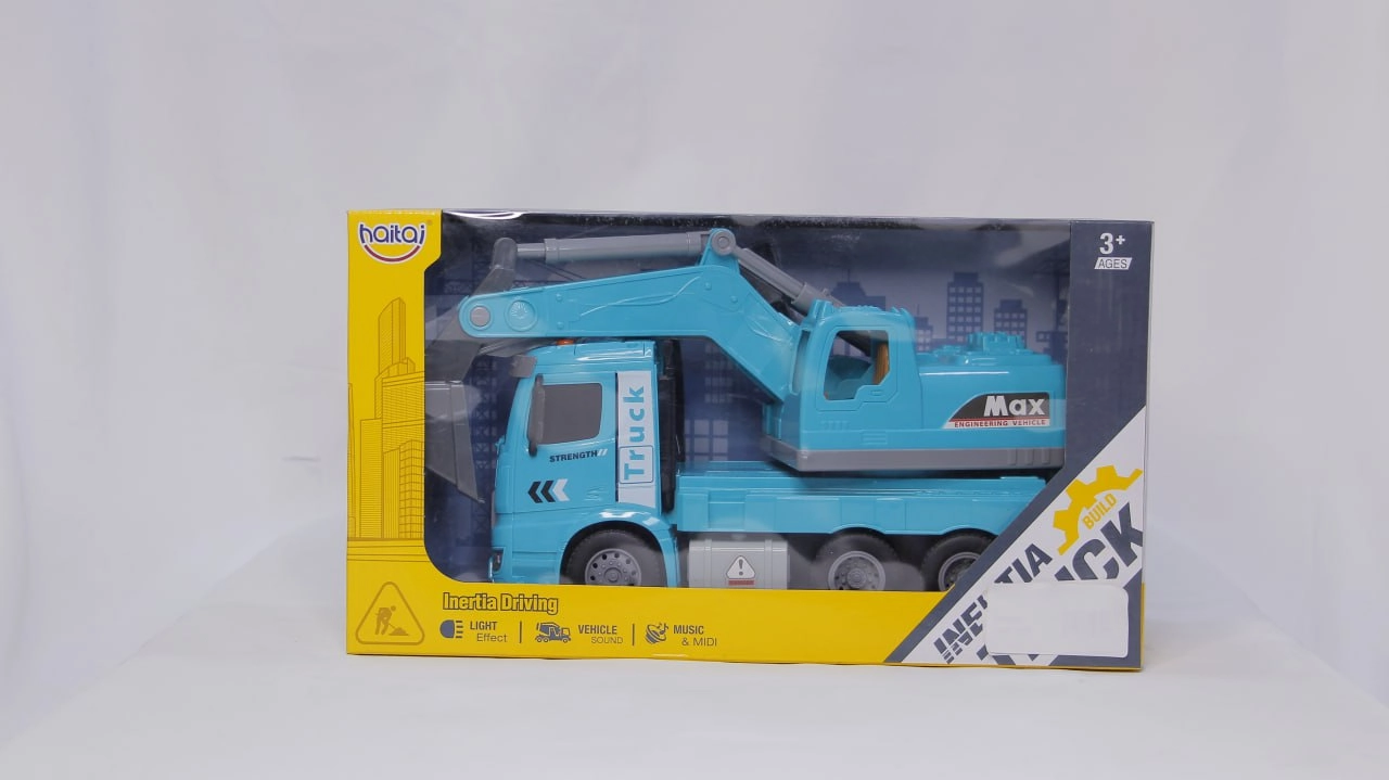 Игрушечная машина - Inertai Truck Экскаватор синий недорого