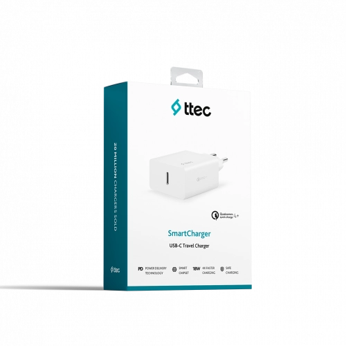 Зарядное устройство Ttec SmartCharger QC / PD Type-C 18W White недорого