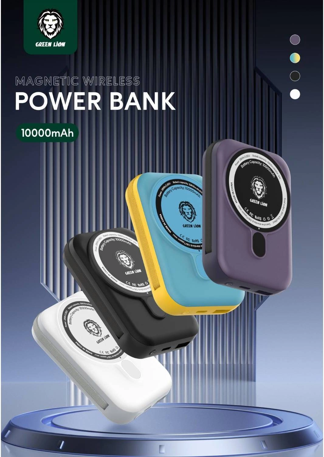 Внешний аккумулятор Green Lion Monaco MagSafe Power Bank 10000mAh фиолетовый в Узбекистане