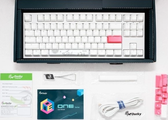 Клавиатура Ducky One 2 TKL RGB Cherry Speed Silver USB White в Узбекистане