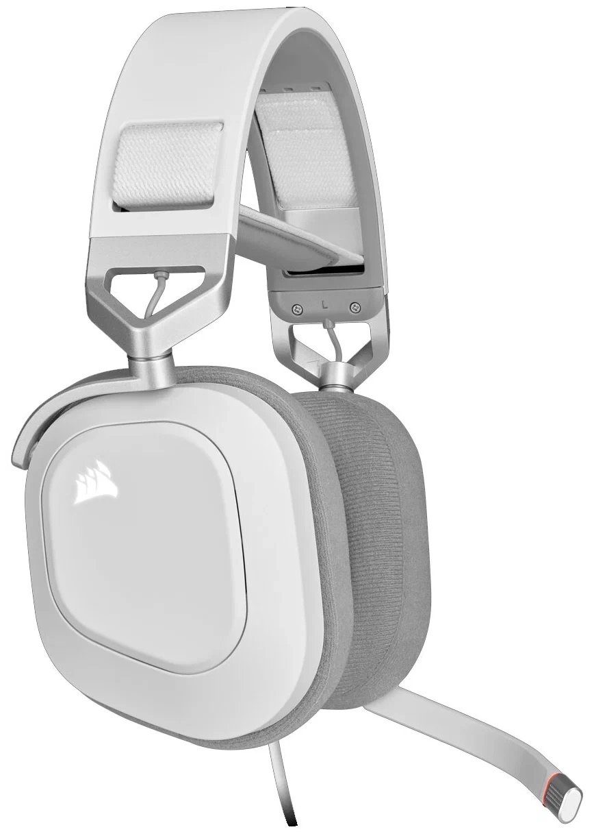 Компьютерные наушники Corsair HS80 RGB USB - White в Узбекистане