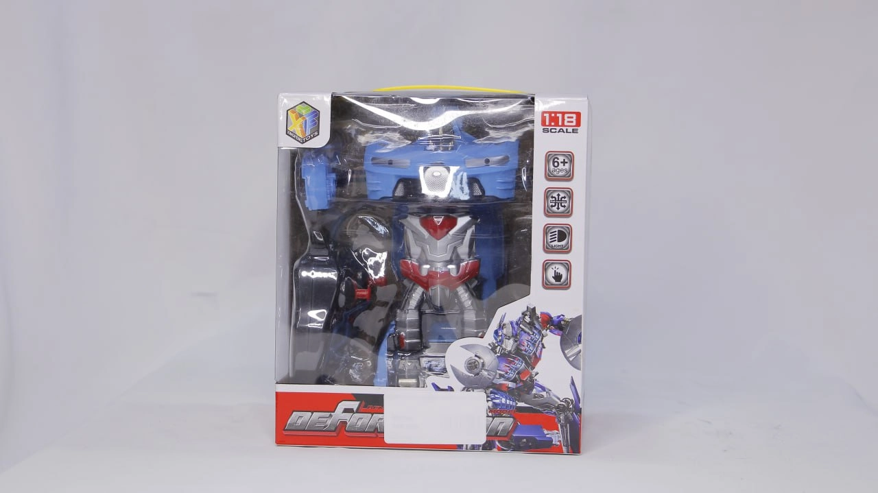 Deformation masofadan boshqariluvchi robot-transformer ko'k o'yinchoq mashinasi arzon