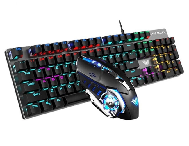 Игровая клавиатура и мышь с подсветкой  Aula T400 купить