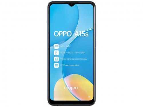 OPPO A15s 4/64GB Black smartfoni arzon