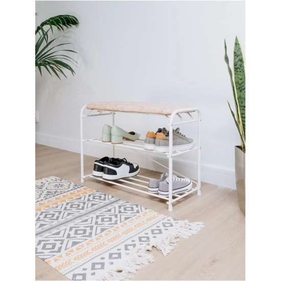 Альфа 23 o'rindiqli poyafzal stendi jigarrang (oq) onlayn