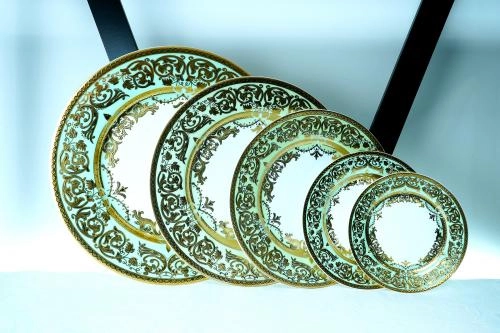Тарелки фарфоровые "Изумруд" от Karosa 8 (20см) недорого