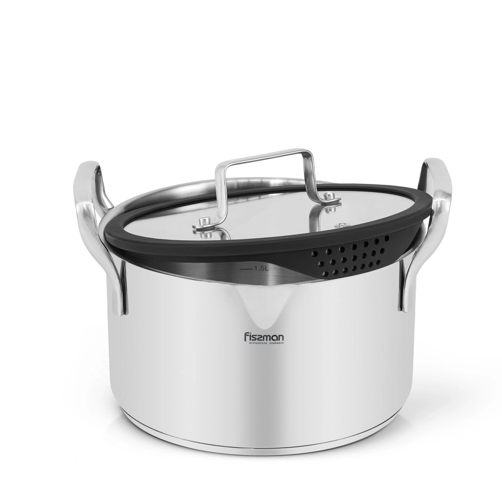 Кастрюля со стеклянной крышкой   18x10,5 см / 2,5л Fissman FABIA купить