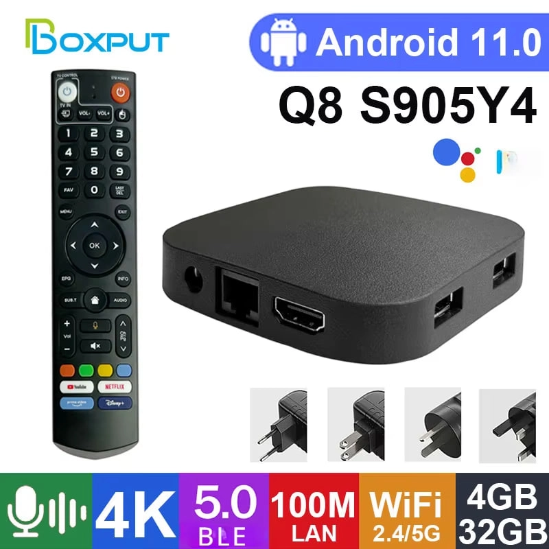 Q8 Android TV 4/32 GB smart-pristavkasi sotib olish