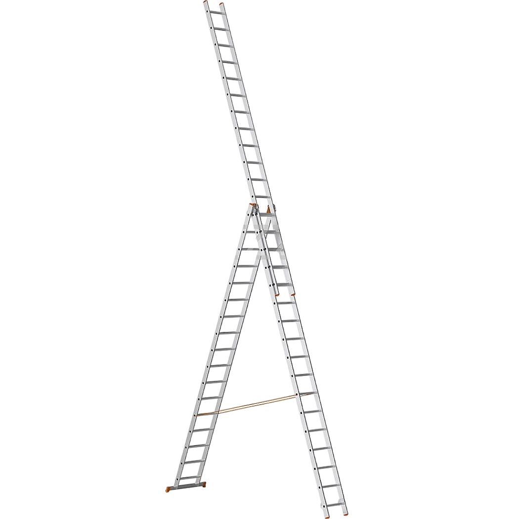 Лестницы Sarayli индустриального типа двухсекционная алюминиевая 3х17 купить