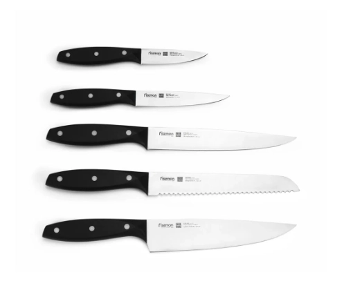 Набор ножей 6 пр. в нержавеющей подставке FISSMAN, 2695 онлайн