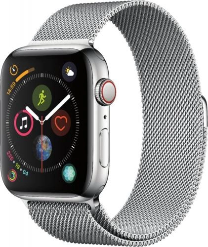 Смарт часы Apple Watch Series 4 44mm GPS + 4G Stainless Steel Case with Milanese Loop Silver купить