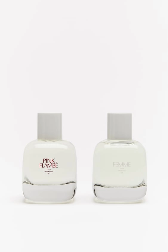 Zara FEMME 90 ml + PINK FLAMBE 90 ml— ayollar uchun atir sotib olish
