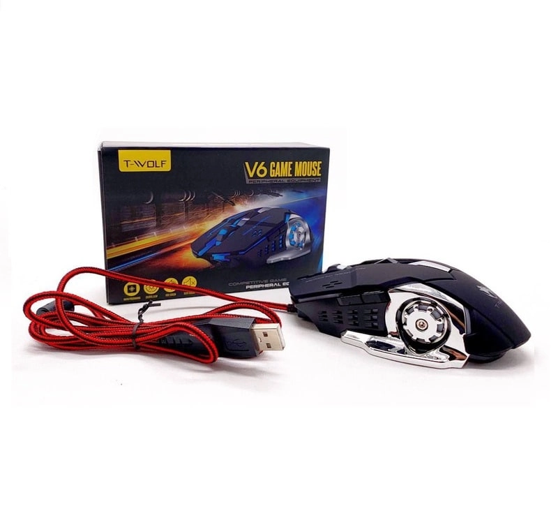 T-Wolf V6 simli sichqonchasi - rasm №2 T-Wolf V6 simli sichqonchasi sotib olish