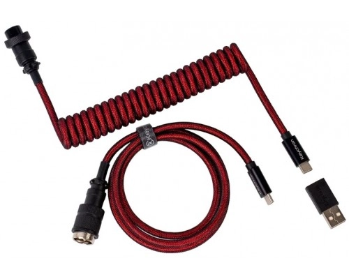 Cabel Type-A/Type-C Keychron Premium Coiled Aviator Cable-Straight Red sotib olish