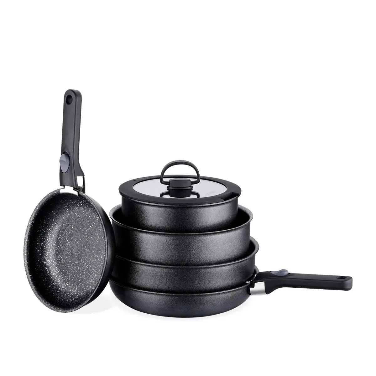 KORKMAZ NETA 10 ta qoplamali idishlar to&lsquo;plami (A2611) O'zbekistonda