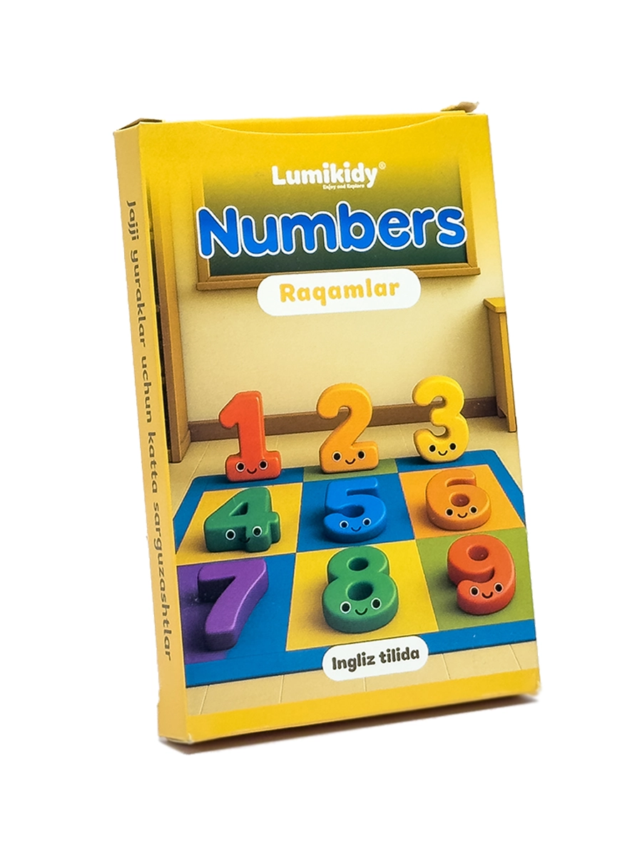 Bolalar rivojlanishi uchun kartochkalar: Raqamlar- Numbers (ingliz tilida) arzon