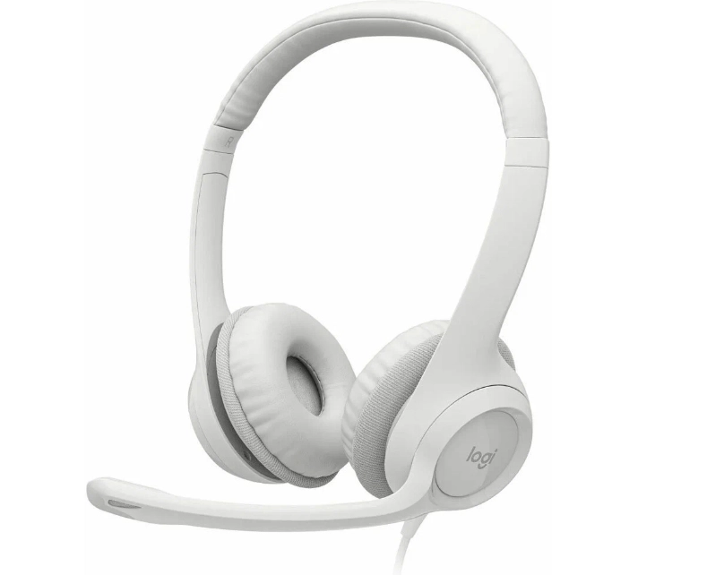 Logitech Stereo Headset H390 white kompyuter audiogarniturasi sotib olish