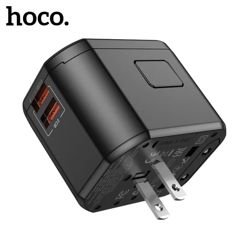 Hoco AC15 Universal Travel Adaptor zaryadlash qurilmasi arzon