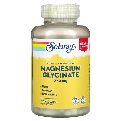 Solaray, Magniy Glisinati Yuqori O‘zlashtirish Qobiliyatiga Ega, 350 mg, 120 VegCap Kapsulalar (54901) sotib olish