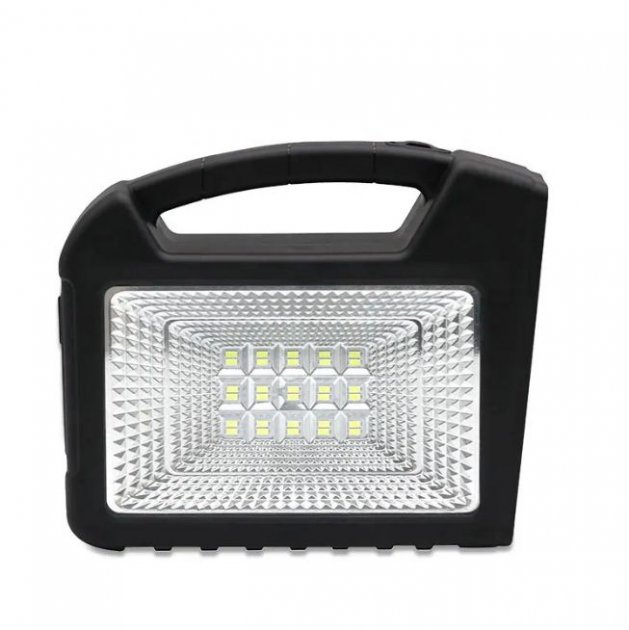 Фонарь-Лампа зарядная станция / 3 лампы / солнечная панель SOLAR LIGHT GD-103 Black недорого