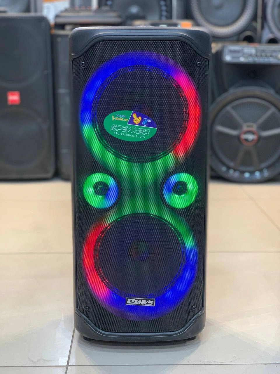 Портативная колонка с микрофоном Om 208 купить