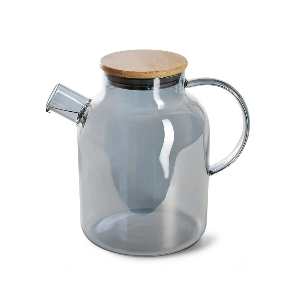 Чайник заварочный Fissman 1,8л прозрачный с бамбуковой крышкой купить