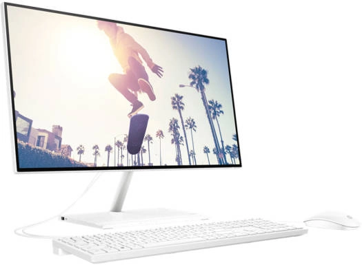 HP 24-CB1013NH, Intel Core i7-1255U, DDR4 8GB, SSD 512GB, 23.8" FHD IPS, Intel Iris Xe Graphics, No DVD (klaviatura+sichqoncha) oq monoblok kompyuteri O'zbekistonda