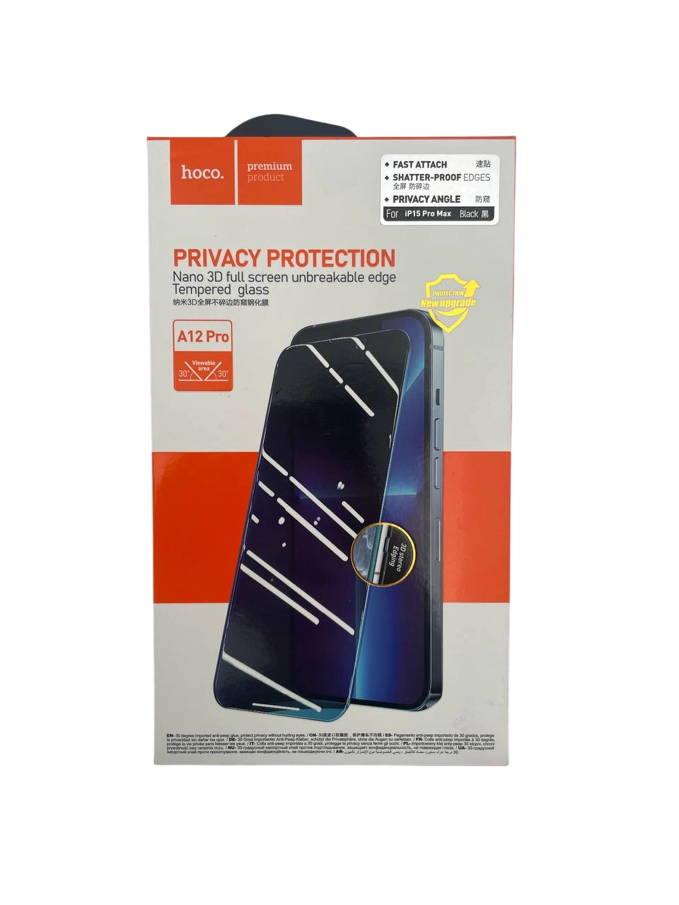 Hoco A12 Pro iPhone 15 Pro Max uchun himoya oynasi O'zbekistonda