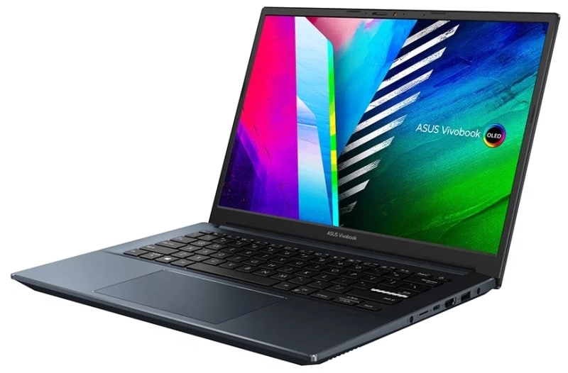 Ноутбук ASUS VivoBook PRO 14 M3401Q-KM015T. AMD R7-5800H. DDR4 16GB. SSD 512Gb. 14" Oled. RU. Win 10. Quiet Blue недорого