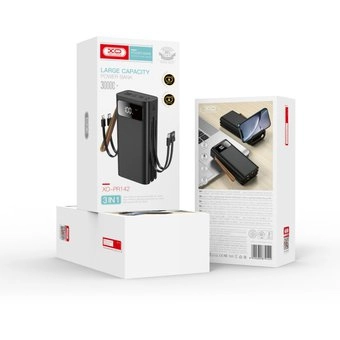 Powerbank XO PR142 UMB with cable 30000mAh  Black O'zbekistonda