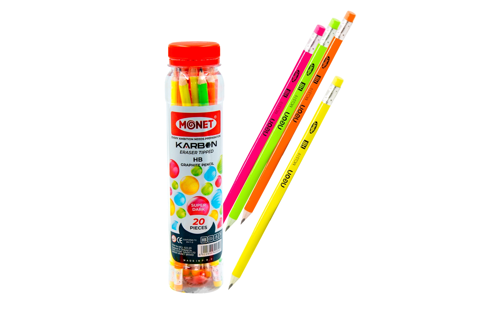 Карандаши простые чернографитные «Turbo Carbon 20» MCL522-20 (1 шт) купить