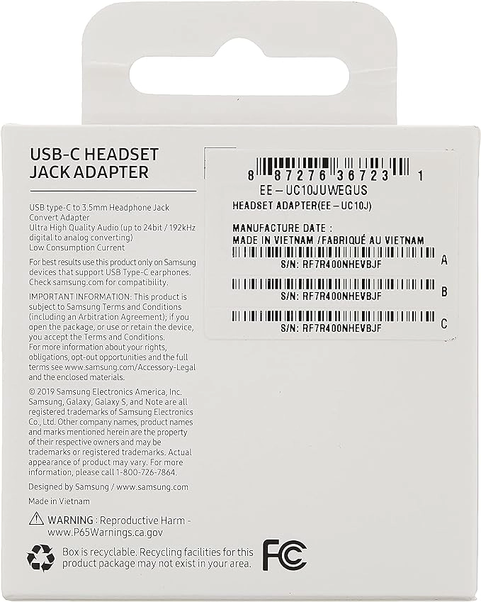 Samsung Headset Jack Type-C oq adapteri mini jack 3.5 arzon