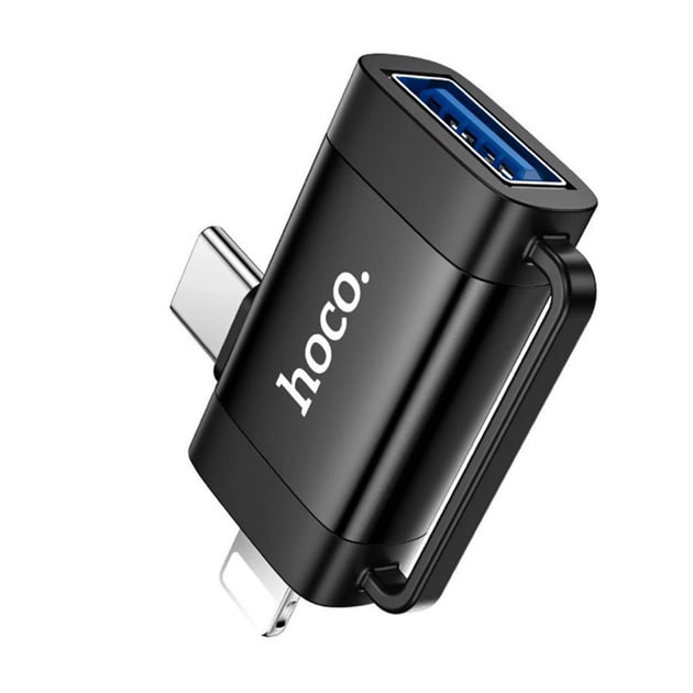 Переходник Hoco UA31F Type-C на USB черный в Узбекистане