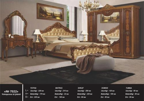 Model 7022 yotoqxona mebeli (yong‘oq rang) sotib olish