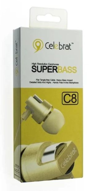 Наушники Celebrat C8 gold в Узбекистане
