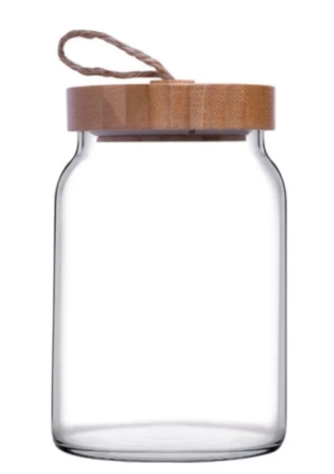 Банка с бамбуковой крышкой Pasabahce Woody 860мл 1шт (4358300) недорого