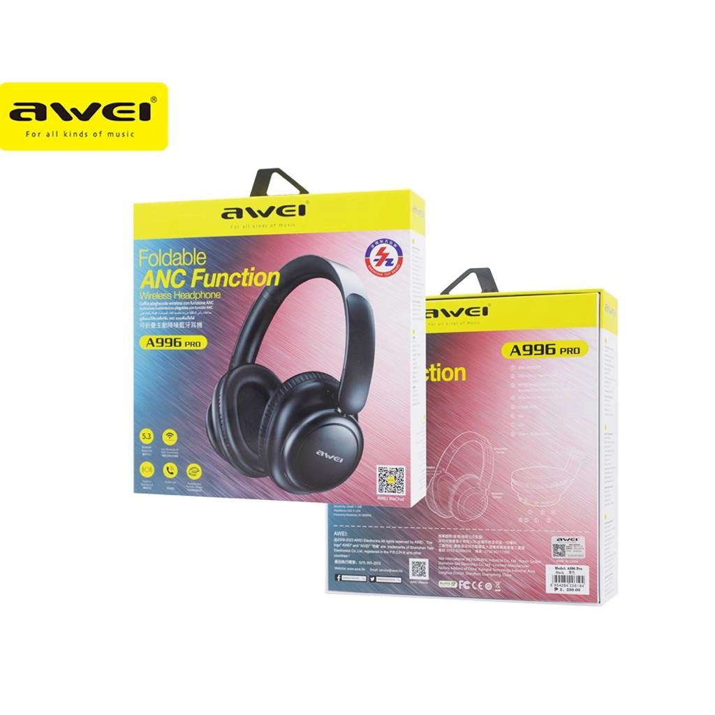 Беспроводные наушники Awei A996 pro черные в Узбекистане