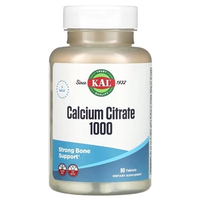 KAL, Tsitrat Kalsiyasi 1000, 1000 mg, 90 tabletka (57109) sotib olish
